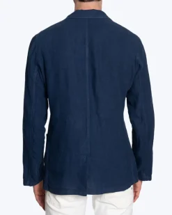 BLAZER DE LINO AZUL HARTFORD